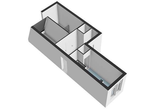 Floor plan - Eerste Helmersstraat 182-1, 1054 EL Amsterdam 